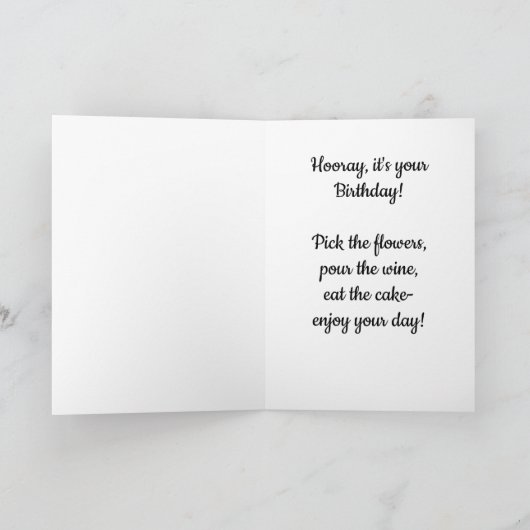 Verjaardag Kaart met bloemmotief van Jo Afbeelding (Binnen)