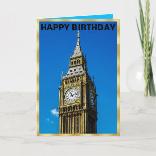 Verjaardag Kaart met de Big Ben klok