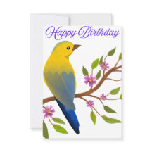 Verjaardag Kaart met een kleurrijke vogel