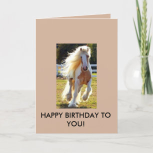 Verjaardag Kaart met een prachtig paard!