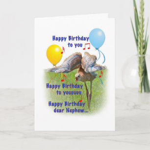 Verjaardag Kaart met Sandhill Crane Bird