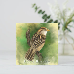 Verjaardag Kaart met Sparrow