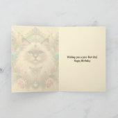 Verjaardag Kaart Ragdoll Wensen u een puur-effect (Binnen)