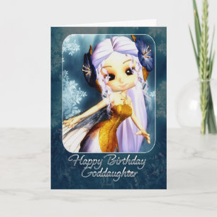 Verjaardag Kaart - Schattige Blue Fairy