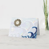 Verjaardag Kaart Sequin Waves Zeegezicht (Achterkant)