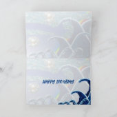 Verjaardag Kaart Sequin Waves Zeegezicht (Binnen)