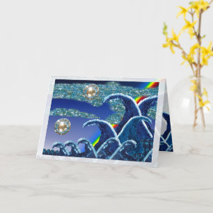Verjaardag Kaart Sequin Waves Zeegezicht