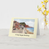 Verjaardag Kaart - Sidmouth, Devon (Gele Bloem)
