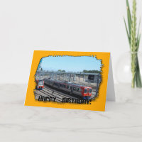 Verjaardag Kaart - Treinen op het spoor