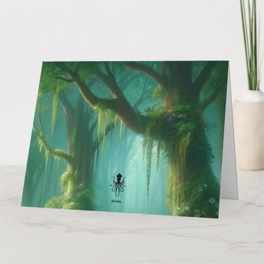 Verjaardag Kaart Unicorn Forest (Achterkant)