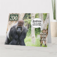 Verjaardag Kaart van de dierentuin