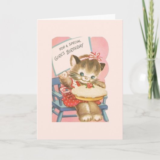 Verjaardag Kaart van het meisje (Voorkant)