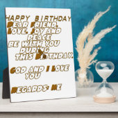 Verjaardag Kaart voor een Christelijke vriend Fotoplaat (Zijkant)