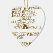 Verjaardag Kaart voor een Christelijke vriend Keramisch Ornament (Links)