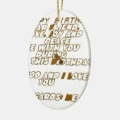 Verjaardag Kaart voor een Christelijke vriend Keramisch Ornament (Links)