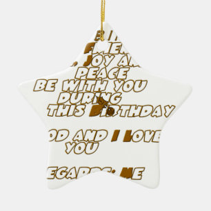 Verjaardag Kaart voor een Christelijke vriend Keramisch Ornament