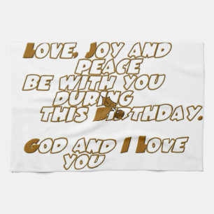 Verjaardag Kaart voor een Christelijke vriend Theedoek
