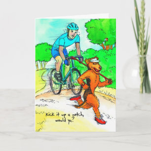 Verjaardag Kaart voor fietser met Airedale Terrier