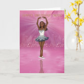 Verjaardag Kaart voor nichtje balletdanser (Gele Bloem)