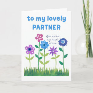 Verjaardag Kaart voor Partner - Flower Power
