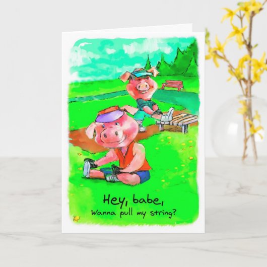 Verjaardag Kaart voor Runner - Hamstring Stretch (Gele Bloem)