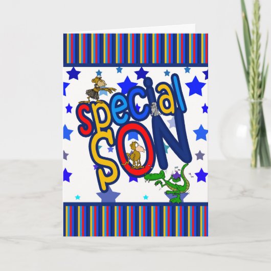 Verjaardag Kaart voor zoon, speciale zoon (Voorkant)