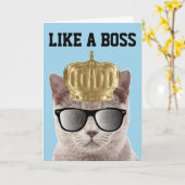 VERJAARDAG KAARTEN VOOR KAT ALS EEN BAAS (Gele Bloem)