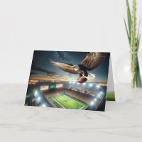 Verjaardag Kale Adelaar met een Football