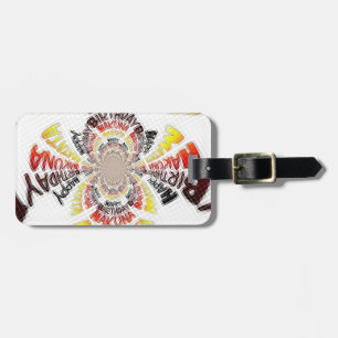 Verjaardag Kaleidoscope Art Print Bagagelabel