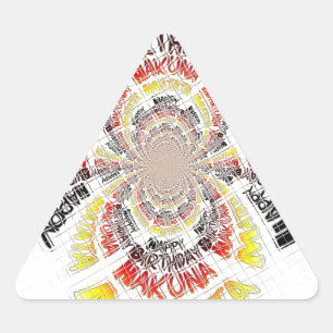 Verjaardag Kaleidoscope Art Print Driehoek Sticker