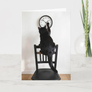 Verjaardag Kat Humor Wijzigen van de Tijd Kaart