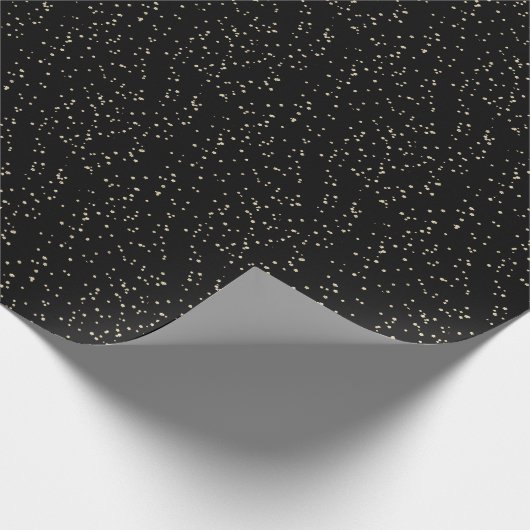 Verjaardag kind Black Gold Glitter Cadeaupapier (Hoek)