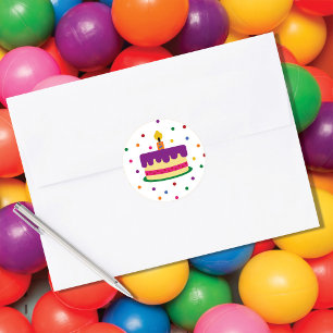 Verjaardag Kinder taart Ronde Sticker