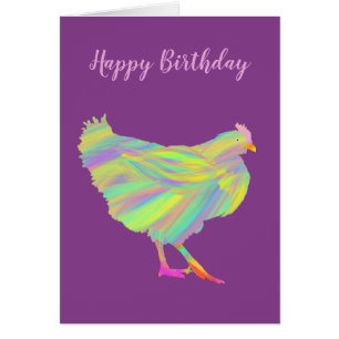 Verjaardag Kip Kleurrijke Boerderij Hen Illustrati