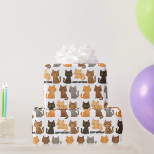 Verjaardag Kitten Collectie Cadeaupapier