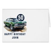 Verjaardag klassieke Amerikaanse spier auto (Voorkant Horizontaal)