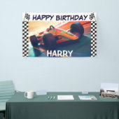 VERJAARDAG KLASSIEKE RACEAUTO BANNER (Beurs)