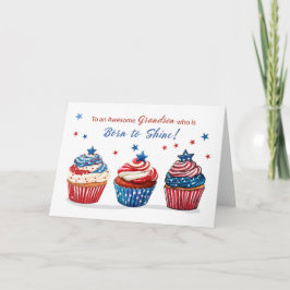 Verjaardag kleinzoon op 4 juli Vrijheid Patriottis Kaart