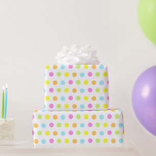Verjaardag Kleurrijk Confetti in Pasteltinten Cadeaupapier