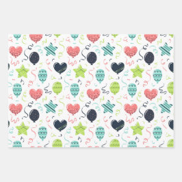 Verjaardag kleurrijk inpakpapier vel