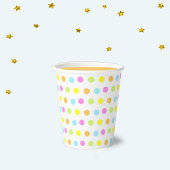 Verjaardag Kleurrijke Confetti in pastelkleuren Papieren Bekers