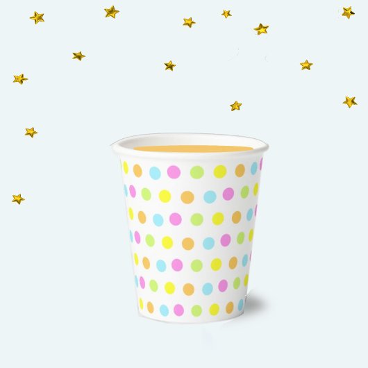 Verjaardag Kleurrijke Confetti in pastelkleuren Papieren Bekers