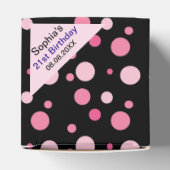 Verjaardag Kleurrijke Gestreepte Monogram Naam Fav Bedankdoosjes (Bovenkant)