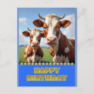 verjaardag koeien briefkaart
