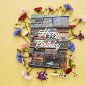 Verjaardag Koffer Reizen Retro Cool Foto Kaart