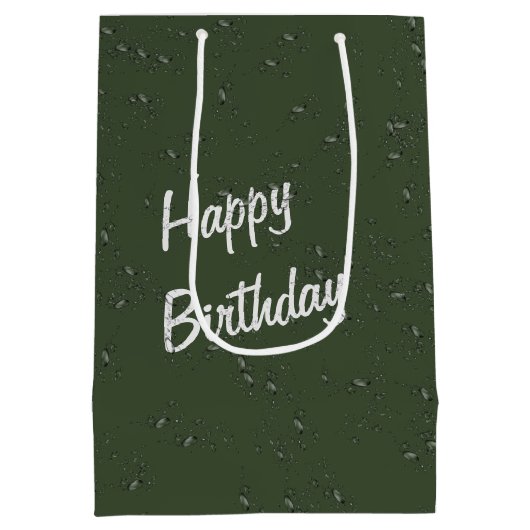 Verjaardag kolibrie in een tulp medium cadeauzakje (Achterkant)