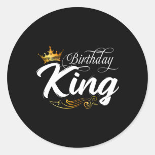 Verjaardag Koning Vader Vader Vader Vaderdag Ronde Sticker