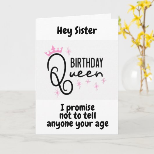 VERJAARDAG KONINGIN ***TWIN** OP UW "40ste VERJAAR Kaart (Gele Bloem)