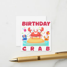 Verjaardag Krab Feest T-shirt Krabben Liefhebber V