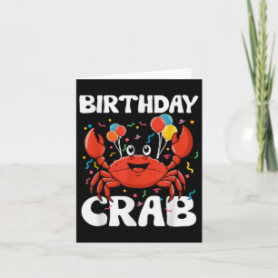 Verjaardag Krab Party T-shirt Krabben Lover Verjaa Kaart